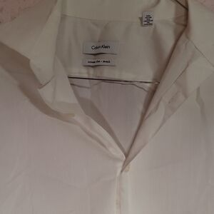 Calvin Klein Cream Dress Shirt Classic Design